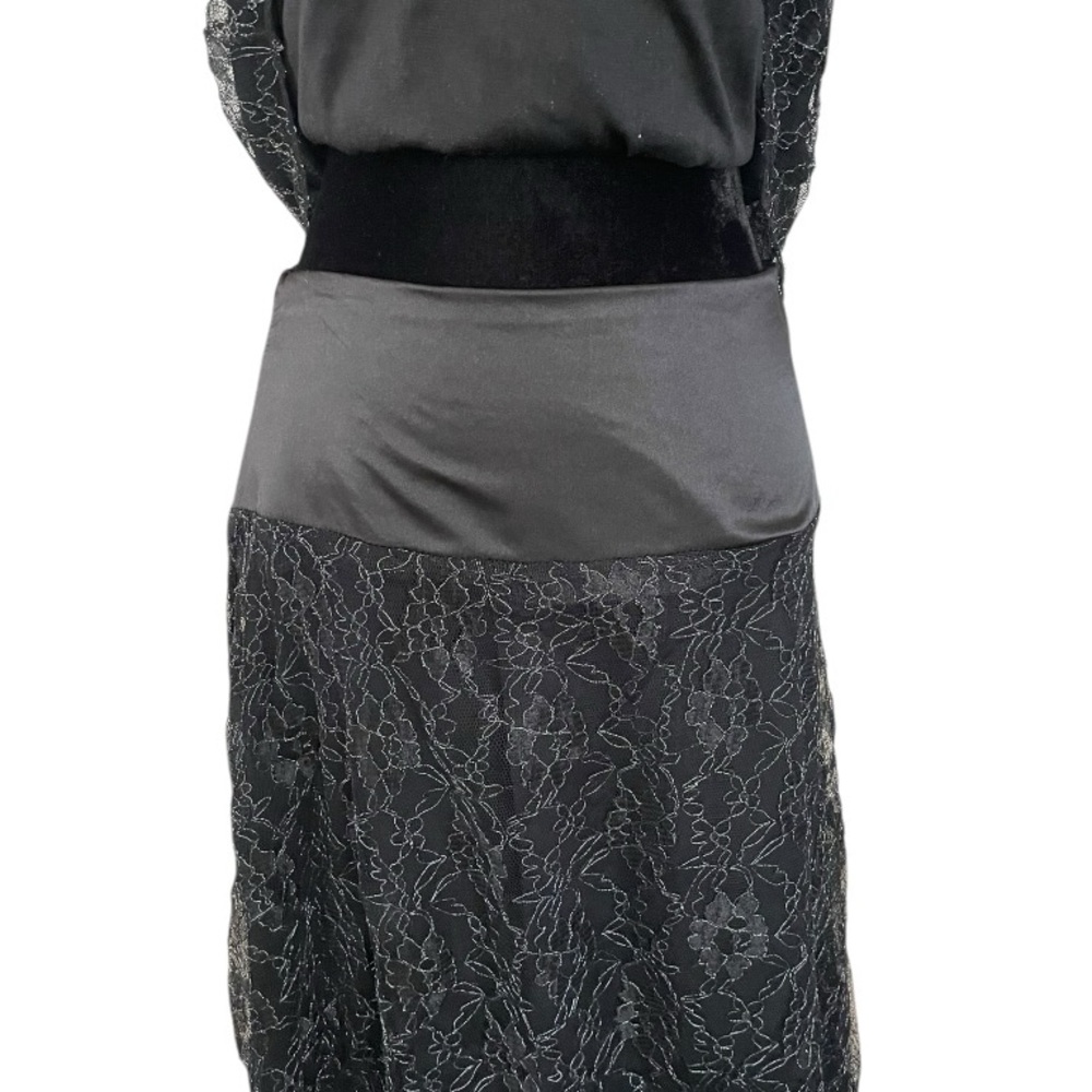 Papillon women’s vintage retro two-piece babydoll tank midi lace full skirt M - Picture 5 of 9